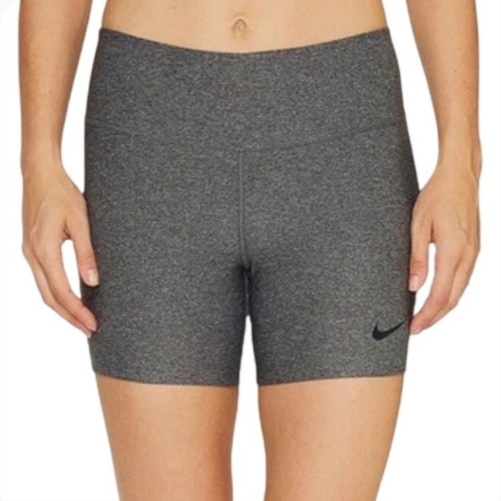 NIKE Women's 5.0" Dri-FIT Power Yoga/Gym Shorts, Gray, Size Large